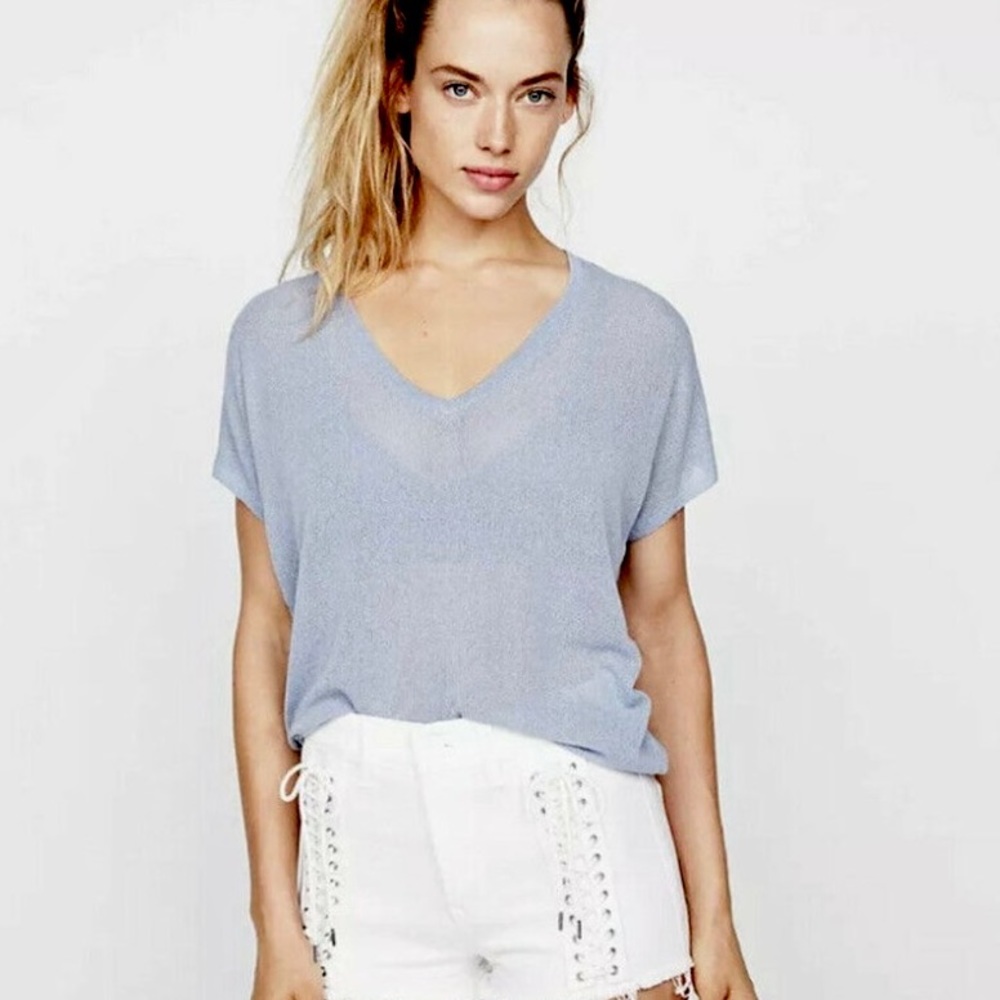 Express V-Neck Knit London Tee